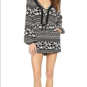 House of Harlow 1960 Black and White Ainsley Romper by Nicole Richie